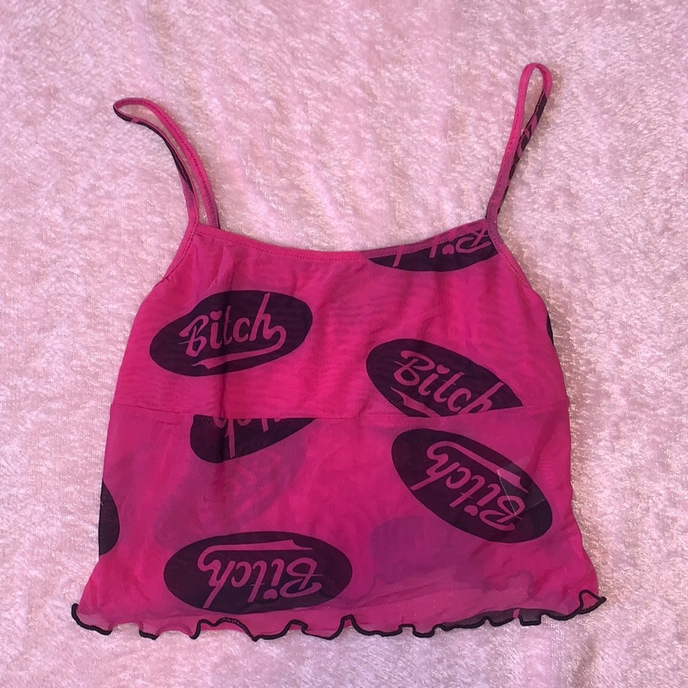 Sassy Pink Mesh Top